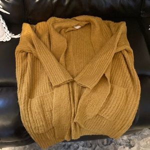 Yellow cardigan